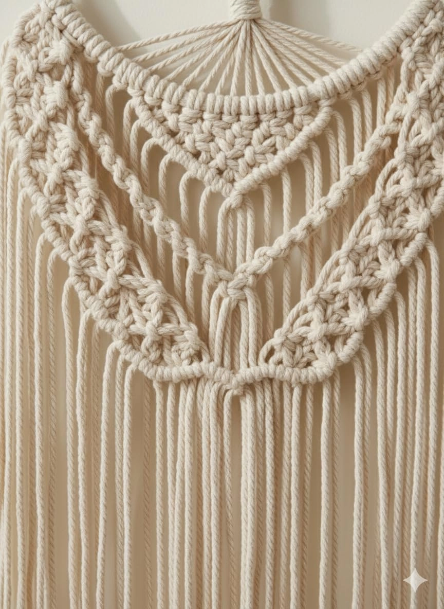 Handmade Round Macrame Wall Hanging – Woven Boho Dream Catcher Tapestry with Tassel Fringe for Bedroom, Living Room, Nursery, & Home Decor