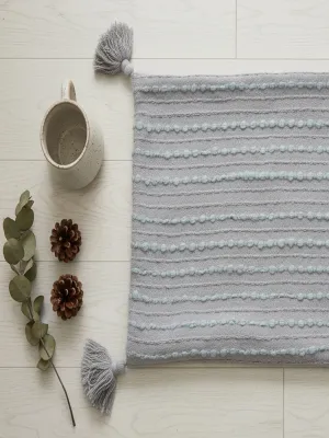 Soft Cotton Plus Acrylic Throw Bedcover | Super Soft & Breathable Throw Blanket for Bed & Sofa | Lightweight Decorative Throw (Grey, 50 x 60 Inches)
