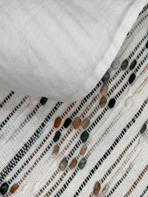 Handwoven Textured Cotton Acrylic Cushion Cover, Place Mat & Runner Set