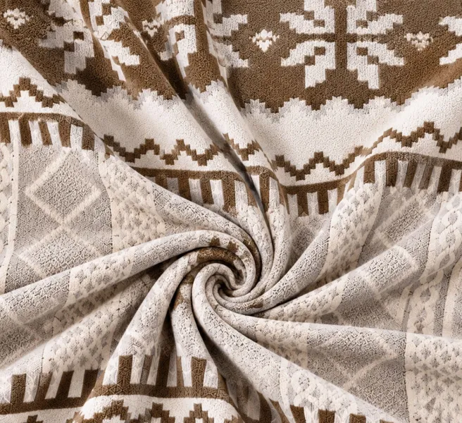 Brown Cotton Polyester Throw Blanket with Tassel – 50 × 60 Inches Throw.